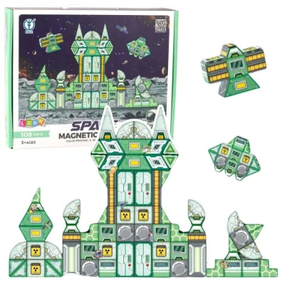 Klocki magnetyczne kosmos 108el