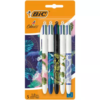 Bic Dugopis 4 Colours Message Botanical 1.0 mm 5 szt.