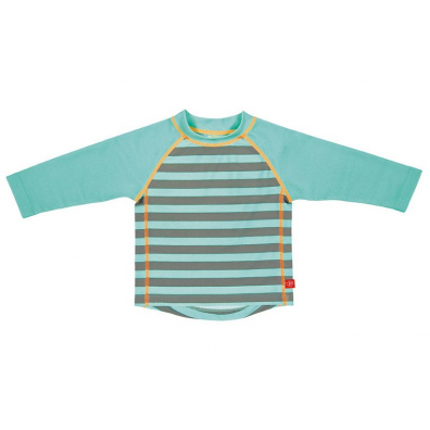 Lassig Koszulka do pływania z długim rękawem Striped aqua UV 50+ 0-6 m-cy