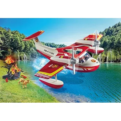 Action Heroes Playmobil Samolot stra�y po�arnej z funkcj� gaszenia po�aru 71463