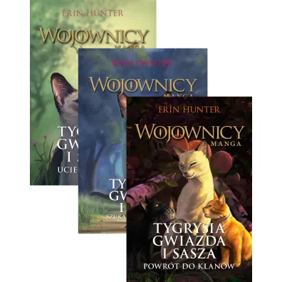 Wojownicy. Manga Pakiet Tygrysia Gwiazda i Sasza. Tomy 2-4: Ucieczka w las, Szukaj�c schronienia, Powr�t do klan�w - Erin Hunter