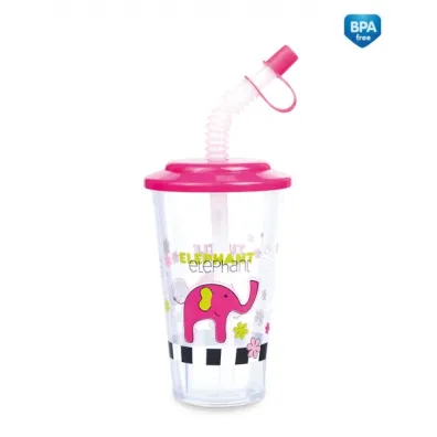 Canpol Babies Kubek Jakubek ze s�omk� S�onik r�owy 320 ml