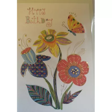 Turnowsky Karnet B6 + koperta Kwiaty i motyl MO8301X1