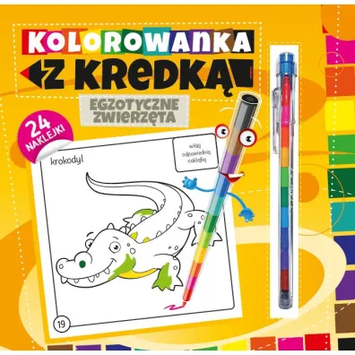 Kolorowanka z kredk� Egzotyczne zwierz�ta