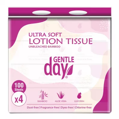 Gentle Day Chusteczki bambusowe z aloesem i gliceryn� 4 x 100 szt.