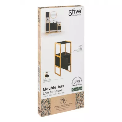 5five Simply Smart Szafka azienkowa Natureo Black
