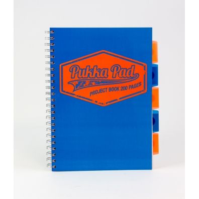 Pukka Pad Koozeszyt A4 Project Book Neon Blue kratka 100 kartek