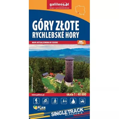 Mapa turystyczna G�ry Z�ote - G�ry Rychlebskie 1:40 000