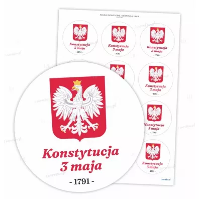 LearnHow Naklejki patriotyczne wito konstytucji