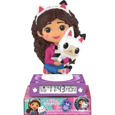Koci Domek Gabi Lampka 3D z budzikiem Gabby`s Dollhouse GD00095