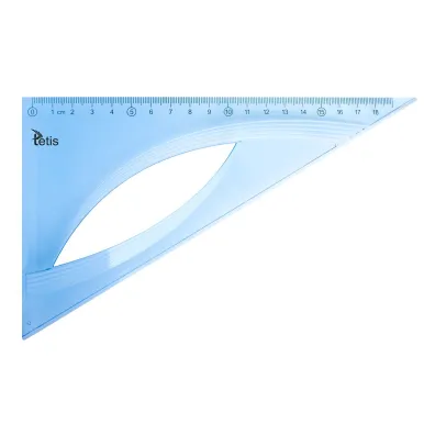 Tetis Ekierka prostok�tna niebieska 19cm