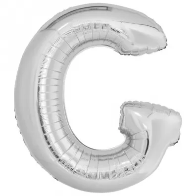 Amscan Balon foliowy litera G srebrna 74x86cm