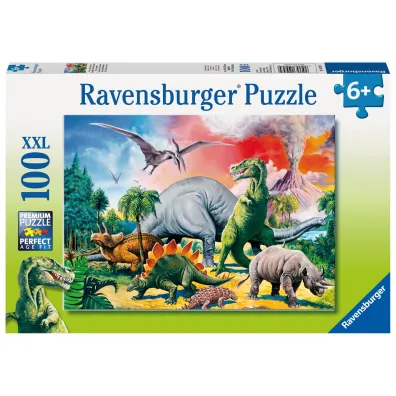 Puzzle 100 el. Po�r�d dinozaur�w Ravensburger