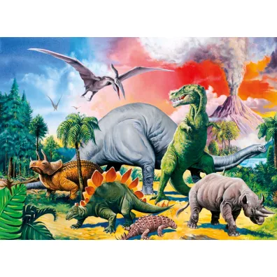 Puzzle 100 el. Po�r�d dinozaur�w Ravensburger