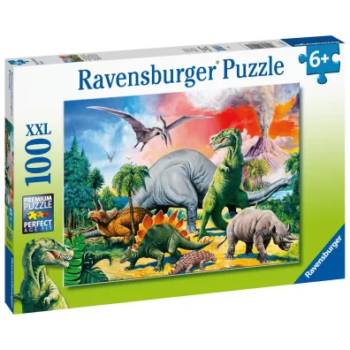 Puzzle 100 el. Po�r�d dinozaur�w Ravensburger