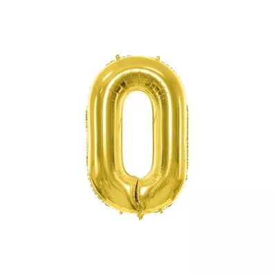 PartyDeco Balon foliowy 0 jasny z�oty 72cm
