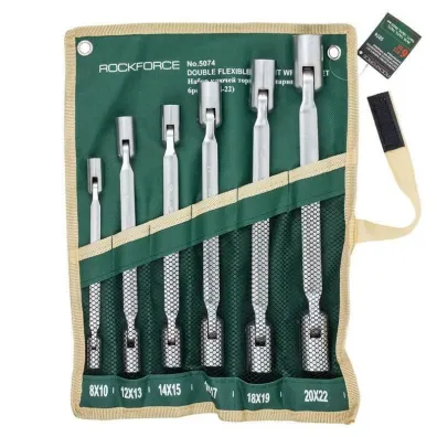 Rockforce / Wmc Rockforce klucz nasadowy przegubowy kpl. 8-22mm 6 szt.