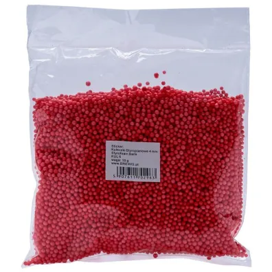 Brewis Styropianowe kulki czerwone 4 mm, 100g