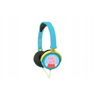 Sk�adane s�uchawki przewodowe stereo �winka Peppa z g�o�no�ci� bezpieczn� dla dzieci Lexibook HP015PP