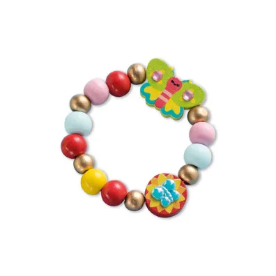 Zestaw kreatywny do tworzenia biuterii z drewna Ogrd kwiatw Janod