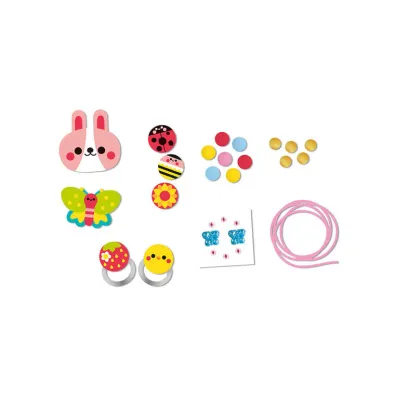 Zestaw kreatywny do tworzenia biuterii z drewna Ogrd kwiatw Janod