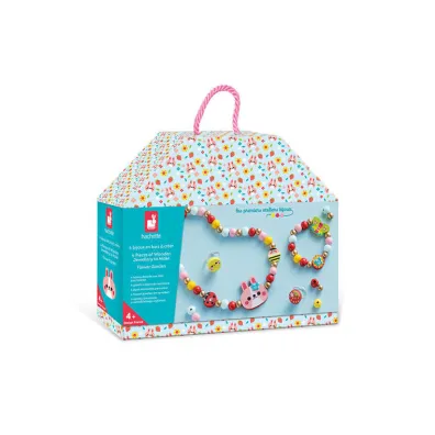 Zestaw kreatywny do tworzenia biuterii z drewna Ogrd kwiatw Janod