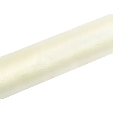 PartyDeco Organza g�adka kremowy 0,16x9m