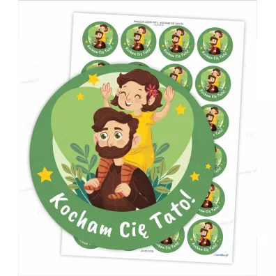 LearnHow Naklejki kocham Ci� tato!