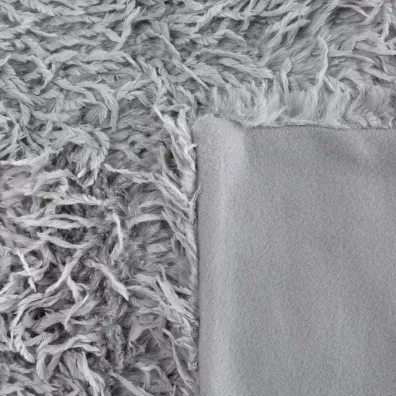 Koc futrzany Adore 130x170 srebrny