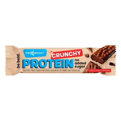 Maxsport Baton proteinowy crunchy kakaowy w czekoladzie mlecznej bezglutenowy 40 g