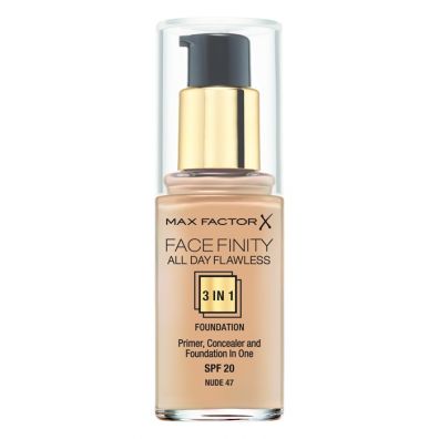 Max Factor Facefinity All Day Flawless 3in1 Foundation SPF20 podkad do twarzy 47 Nude 30 ml