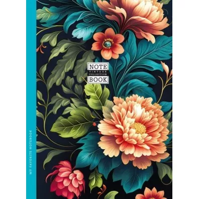 Fresh Notatnik ozdobny Flora 143x200 mm, kratka 64 kartek