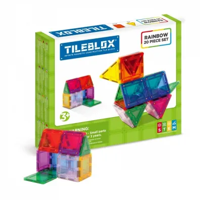 Tileblox. Zestaw t�czowy. 20 element�w