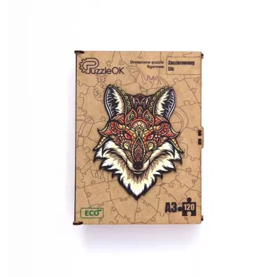 Puzzle drewniane eko 120 el. Zaczarowany lis A3 Maksik