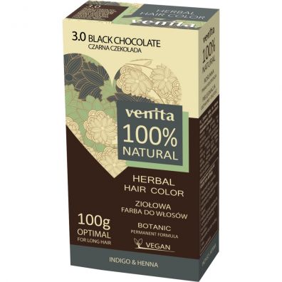 Venita Herbal Hair Color ziołowa farba do włosów 3.0 Czarna Czekolada 100 g