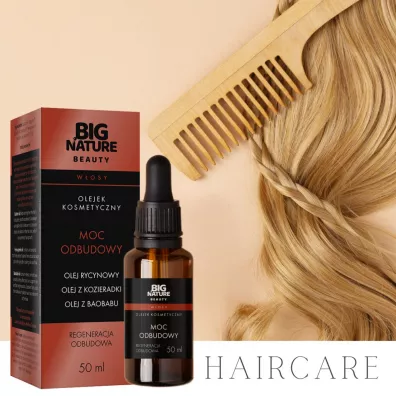 Big Nature Olejek do w�os�w regeneracja Moc Odbudowy (olej z kozieradki, baobabu, rycynowy) 50 ml