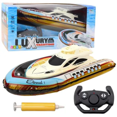 Jacht RC ze �wiat�em led LeanToys