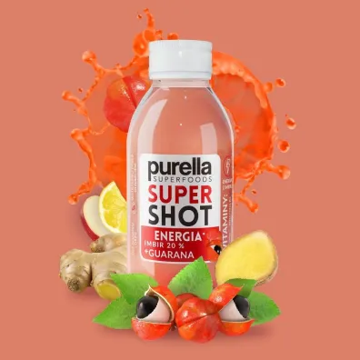 Purella Super Shot Energia imbir + guarana zestaw 16 x 100 ml