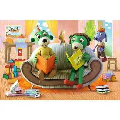 Puzzle 60 el. Wsp�lne czytanie bajek. Rodzina Treflik�w