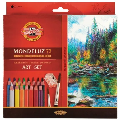 Koh-I-Noor Kredki akwarelowe Mondeluz + p�dzel 3714 72 szt.
