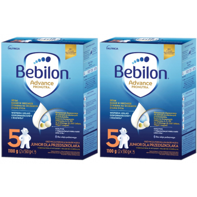 Bebilon 5 Pronutra-Advance Odywcza formua na bazie mleka dla przedszkolaka Zestaw 2 x 1100 g