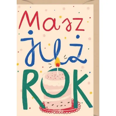 Karnet Urodziny roczek