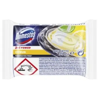 Domestos Kostka zapachowa do WC Power Citrus 3w1 - zapas 35 g