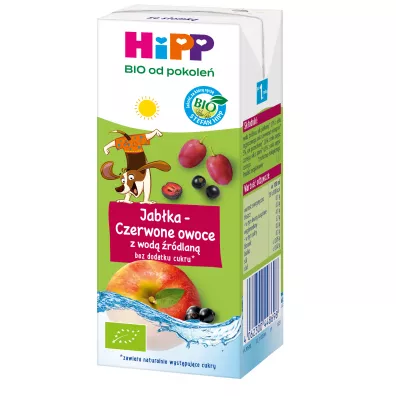 Hipp Napj jabka-czerwone owoce z wod rdlan po 1. roku 200 ml Bio