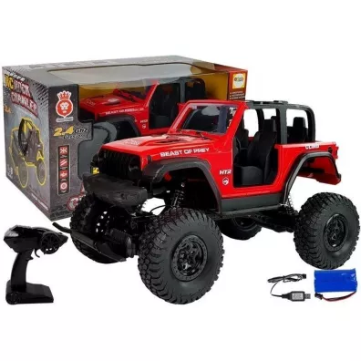 Jeep zdalnie sterowany czerwony LeanToys