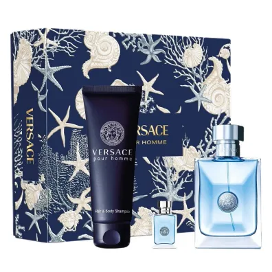 Versace Zestaw Pour Homme Woda toaletowa + Woda toaletowa mini + �el pod prysznic 100 ml + 5 ml + 150 ml