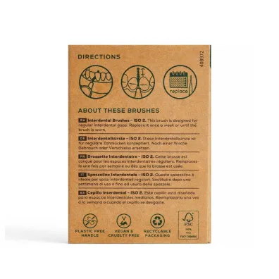 Georganics Szczoteczka mi�dzyz�bowa z drewna bukowego, do w�skich przestrzeni (0,5 mm) 6 szt.