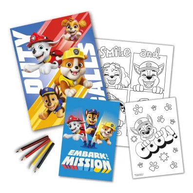 KIDS EUROSWAN Zestaw do kolorowania z kredkami Paw Patrol PW20004