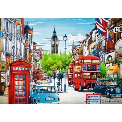 Puzzle 1000 el. Ulica Londynu Trefl