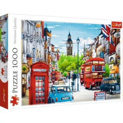 Puzzle 1000 el. Ulica Londynu Trefl